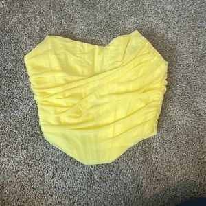 Amazon yellow corset top size small!